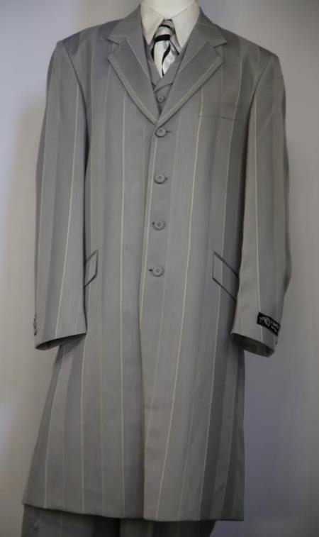 Maxi Long Length Zoot Suit - Gray Zoot Suit