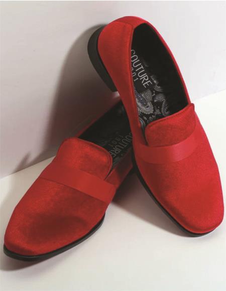 Mens Prom Tuxedo Loafer - Red Prom Shoe - Party Shoe