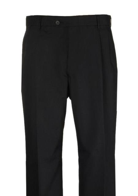 Clothing Navy Pleated Separate Dress Pants unhemmed unfinish
