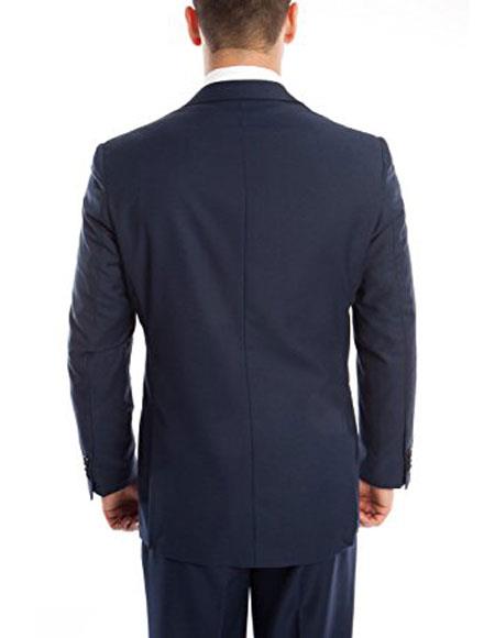 Navy-Blue Four Season Fabric European-cut Groomsmen Suits