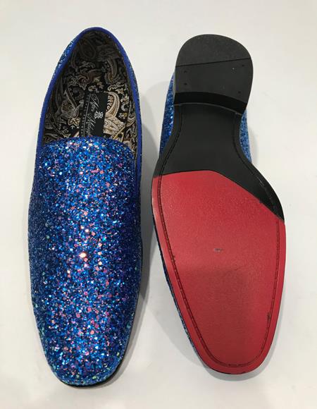 Men's Slip-On Style Blue Shoes