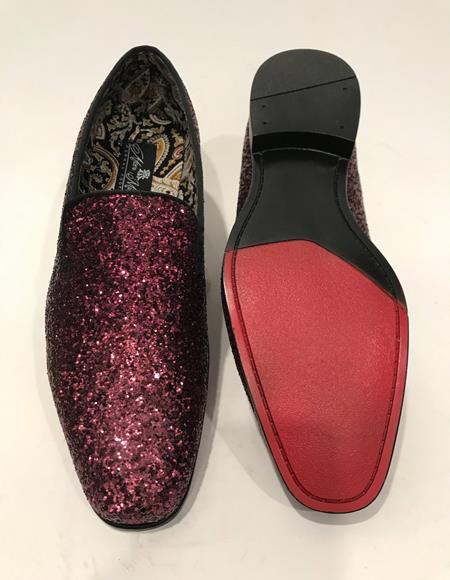 Men's Slip-On Style Burgundy Shoes