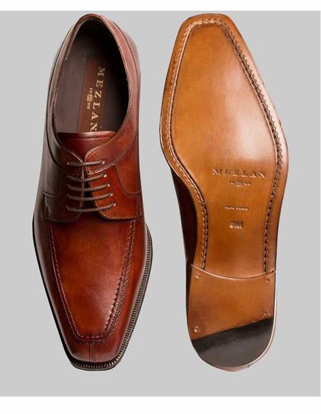 Men's Tan Split Toe Lace Up Shoe