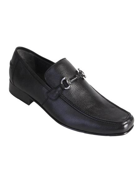 Men's Black Comfortable Sole Deer Skin shoes