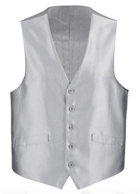 Men's Suit Vest Grey (Shark Skin)