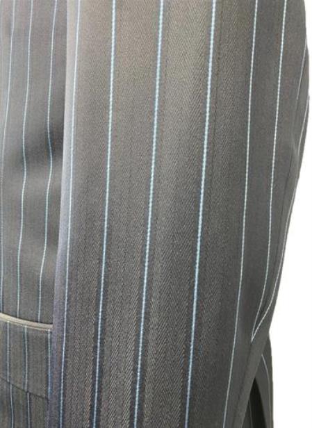 Three Buttons Bold Chalk Pinstripe Navy Blue Pinstripe Suit