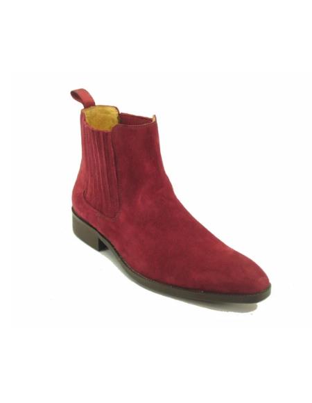 Men's KB503-01S Leather Suede Chelsea Boots