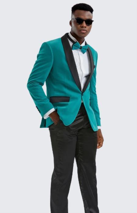 Teal Tuxedo - Teal Prom Suits - Teal Prom Tuxedos Jacket