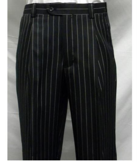 Black & Brown Pinstripe Gangster Tuxedo Pants Size 33/34/35" Waist 