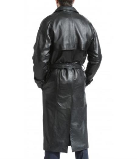 Men's Black Trench Coat