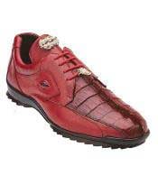 Belvedere Calfskin Red Sneakers