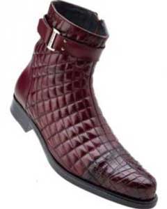 Belvedere Gator Skin Wine Boots
