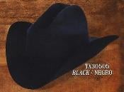  Tejana Cowboy Western Hat 4X Felt Hats Black - Wool