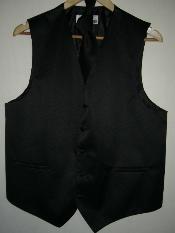  Black Color Fully Lined Waist Length Luxury Vest Waist coat - Mens
