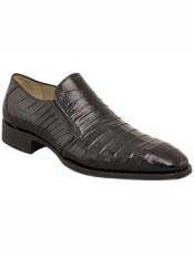  Brand Black Genuine Crocodile Loafer Shoes 