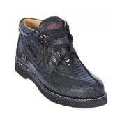 Black-Ostrich-Leather-Mens-Shoes