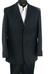 black and white pinstripe suit