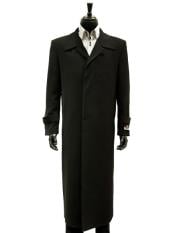  Mens Black 100% Plush MicroFiber Dress Trench Top Long Coat