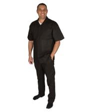  Mens Black Short Sleeve 2 Piece Casual Two Piece Mens Walking Outfit