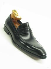  Black Mens Slip On Style Fashionable Carrucci Loafer  - Cheap Priced