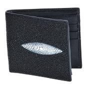  Mens Genuine Exotic Animal Skin Wallet ~ billetera ~ CARTERAS Genuine Stingray Single Stone Finish Card Holder Wallet