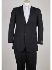  Mens Black  Pinstripe 2 Button Slim Fit Suit