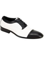 black and white church shoes
