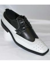 wingtip shoes black and white