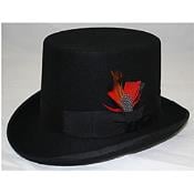  Mens Black Wool Felt Top Hat ~ Tuxedo Hat
