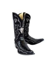  Mens Bota Imitacion Coco Panza Negro Mexican Cowboy Boot For Men