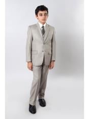  Boys 5 Piece  Kids Sizes Dark Tan Suit Perfect for toddler