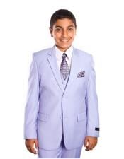  Children Solid Sky Blue  Powder  Toddler Suit Vested 2 Button