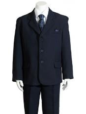  Boys Dark Navy HULight Kids Sizes Blue 5 Piece Suit Perfect for