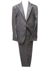  Boys Linen 2 ButtonDark Gray ~ Grey Suit