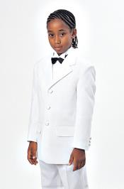  White Kids Sizes Wedding Suit 