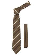  Fashionable Baby Blue Striped NeckTie With
