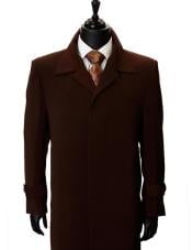  MicroFiber Brown Top Coat for Men