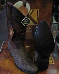  King Exotic Boots Brown Snip Toe Genuine Shark Western Cowboy Dress Cowboy