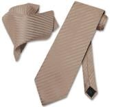  Brown NeckTie & Handkerchief Matching Tie