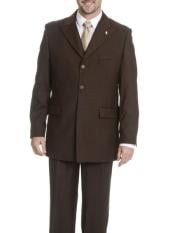  Mens Vested Cheap Priced Business Three buttons Suits Clearance Sale Brown Peak