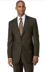 Mens Brown 2 Button Polyester affordable
