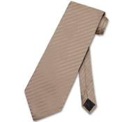  Brown Vertical Stripes Mens Neck Tie