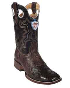  West - Boots Ostrich Leg Wild Ranch Toe - Brown 