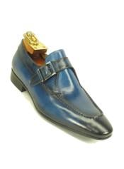  Carrucci Buckle Slip On Style Leather