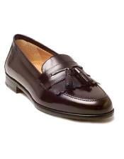  Burgundy ~ Wine ~ Maroon Color Slip-on Italian Calfskin Tassle Loafers Leather Shoes Authentic Mezlan Brand