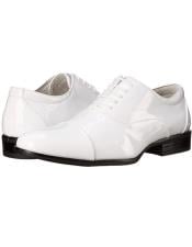  Tuxedo White Oxford Mens White Dress Shoe Perfect for Mens Prom Shoe