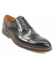  Carrucci Mens Grey Genuine Leather Lace