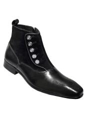  Carrucci Mens Fashion Genuine Leather / Suede Spat-Style Cheap Priced Mens Dress