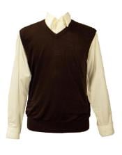  Mens 100% Acrylic Brown Light Weight Casual Wear Solid Sweater set Available