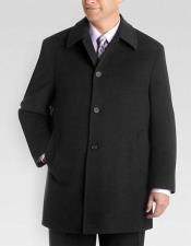  Mens Dress Coat  Fully Lined Charcoal Gray Wool Classic Fit Jacket